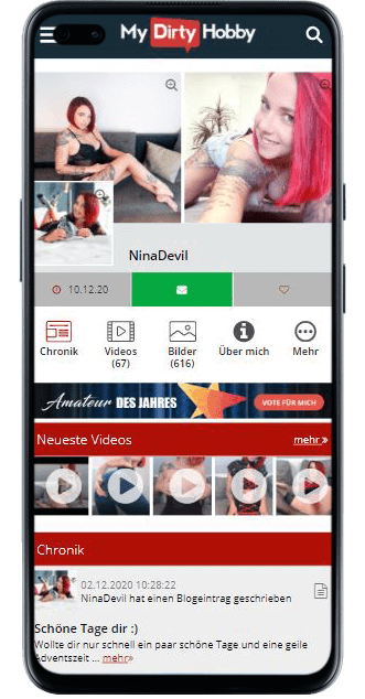 Nina Devil bei MyDirtyHobby